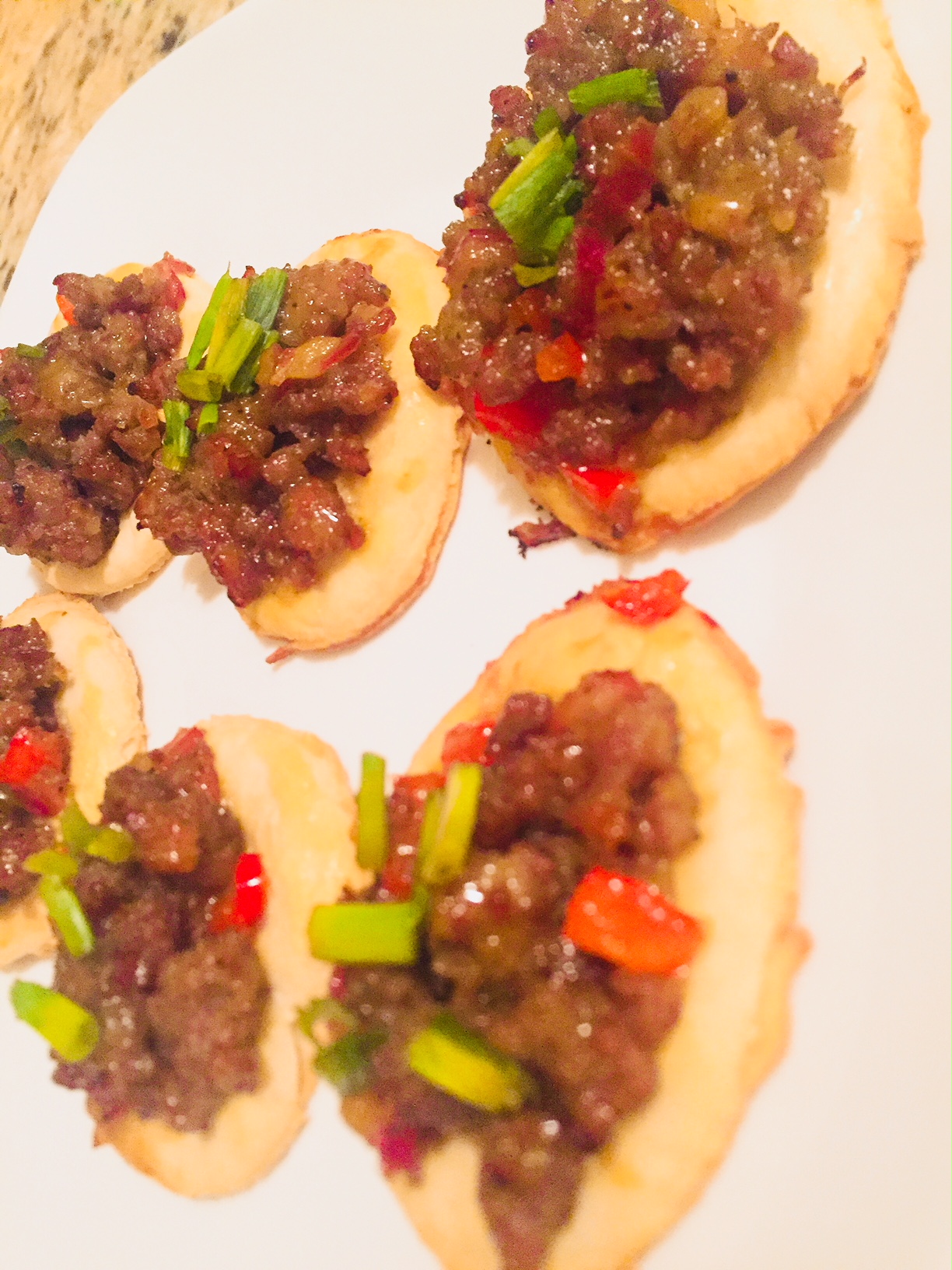 Maple Sausage and Honey Pizza Rounds with Peppers and Onions Organic