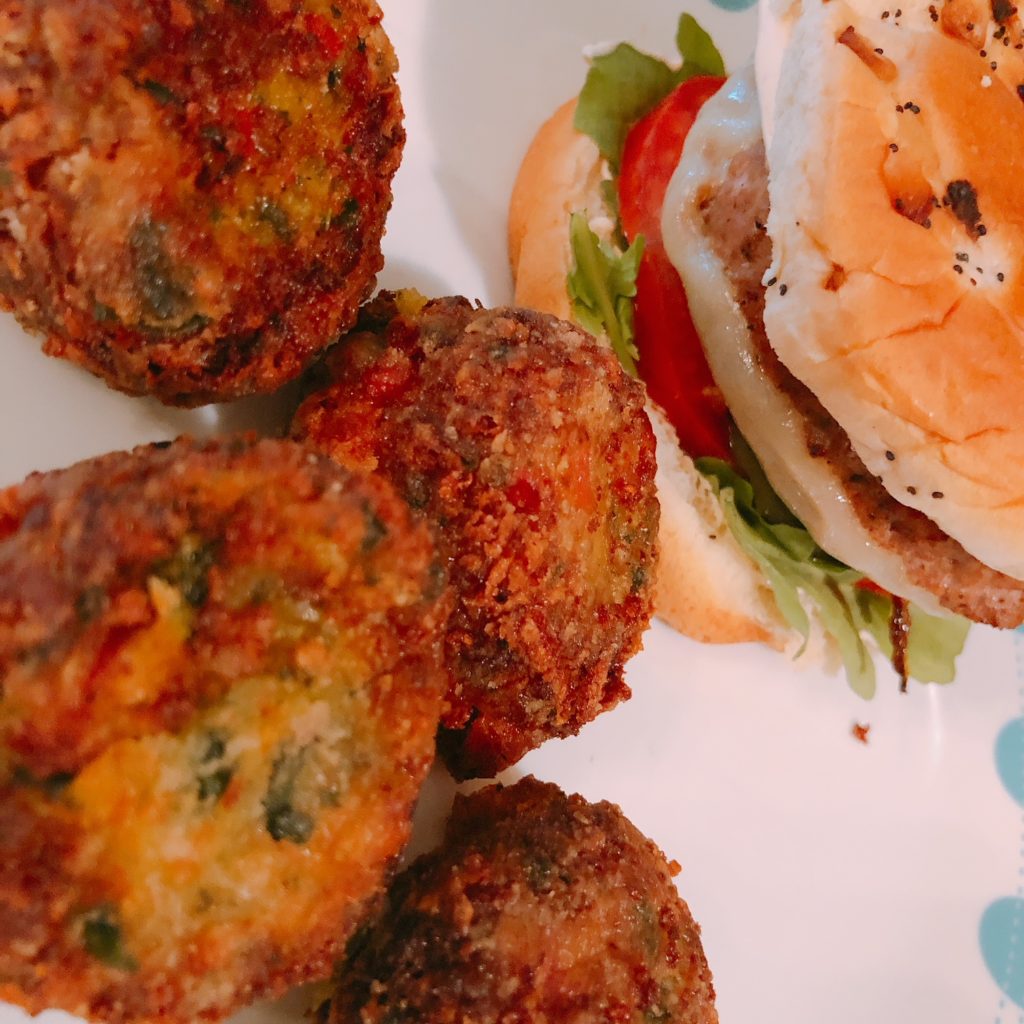 Deep Fried Pimento and Cheddar Cheese Spinach Balls Organic Health Foodie